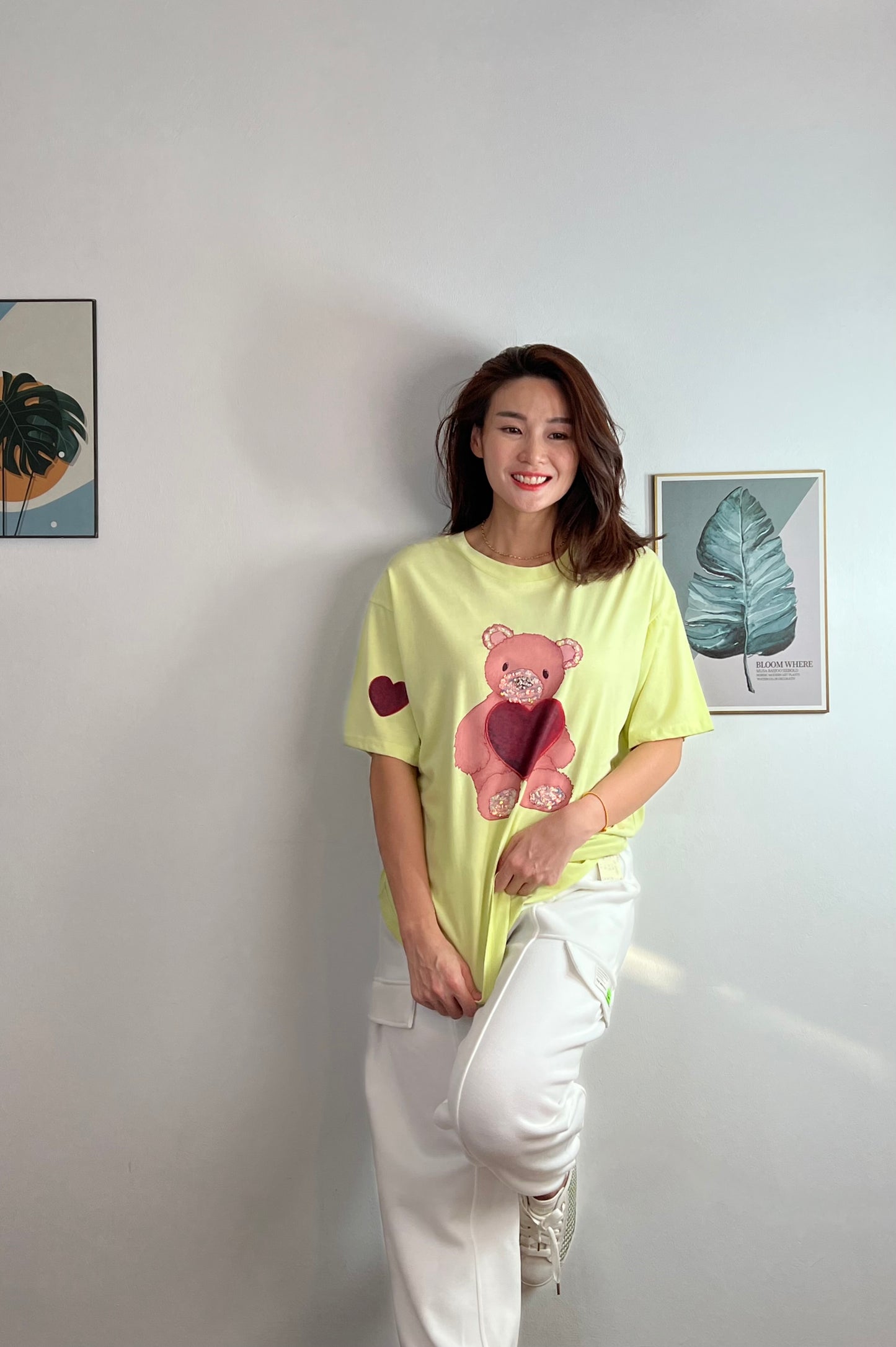 T4392 Heavy Industry Love Bear Oversized T-Shirt