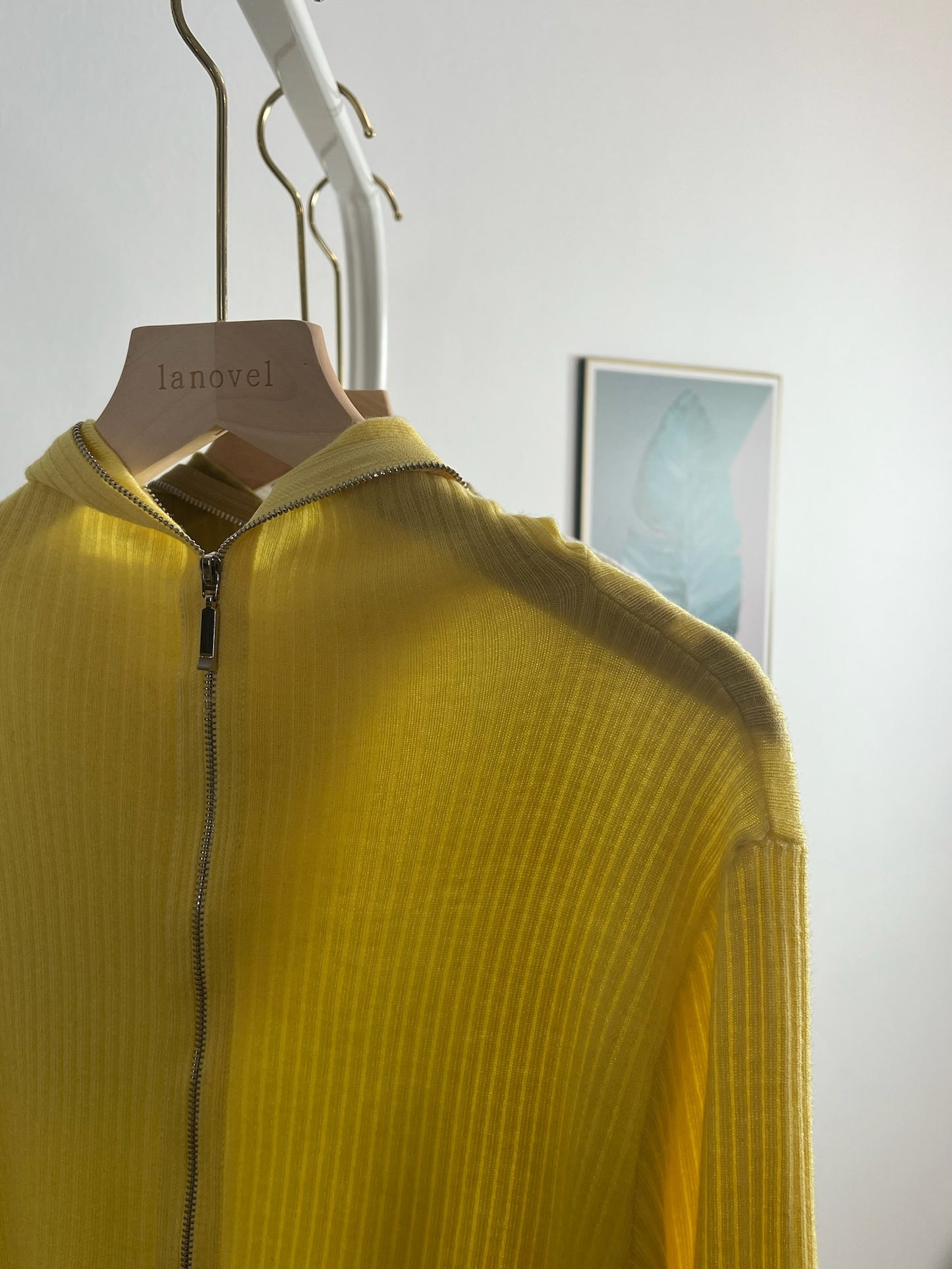T5896 Hoodie Knitted Sweater with Zipper