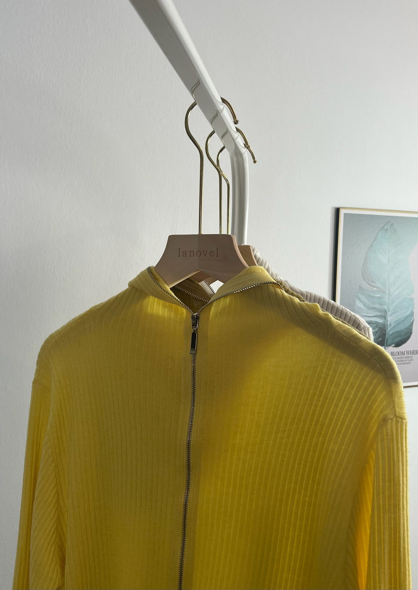 T5896 Hoodie Knitted Sweater with Zipper