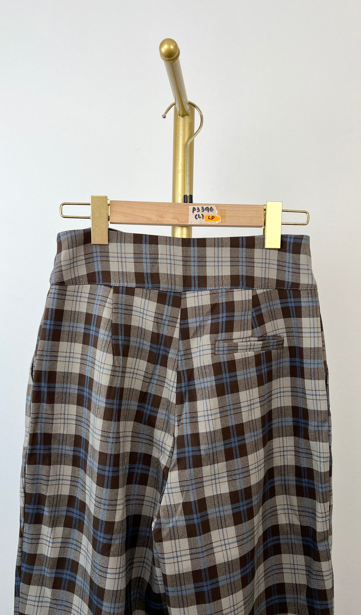 P3396 Check High Waisted Pants