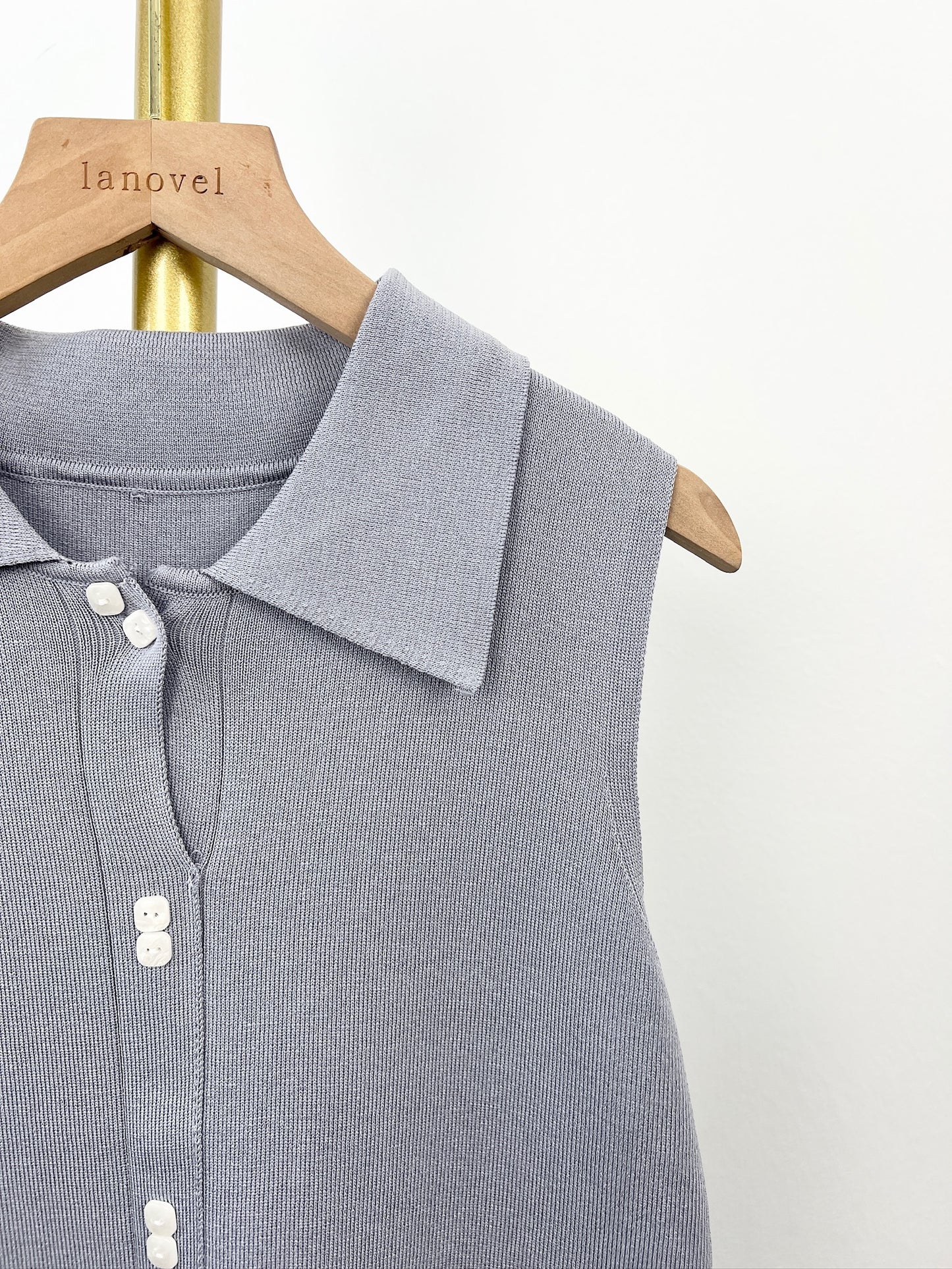 T6271 Premium 翻领无袖衫 Short Sleeve Shirt