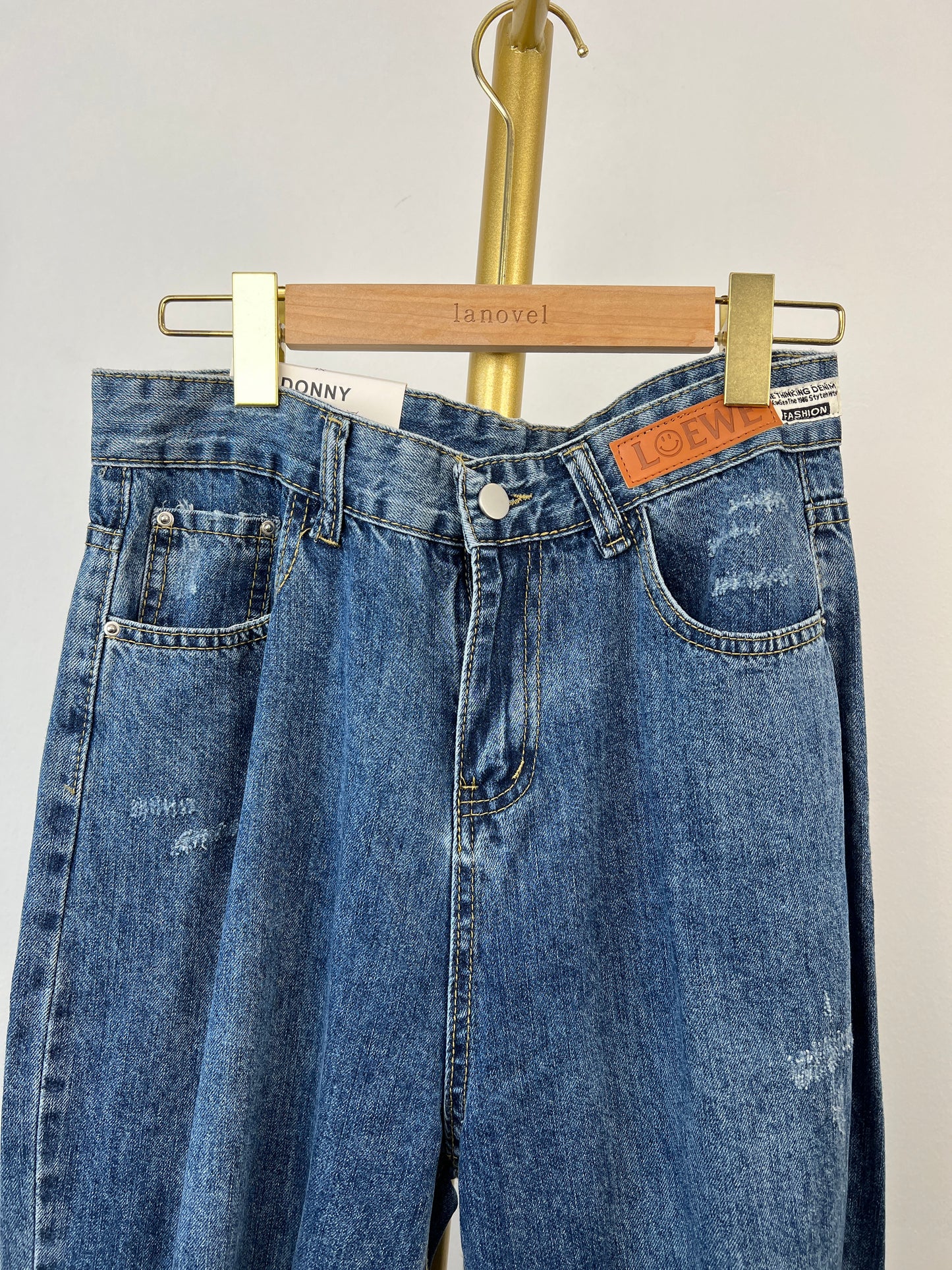 P3997-High Waist Long Jean