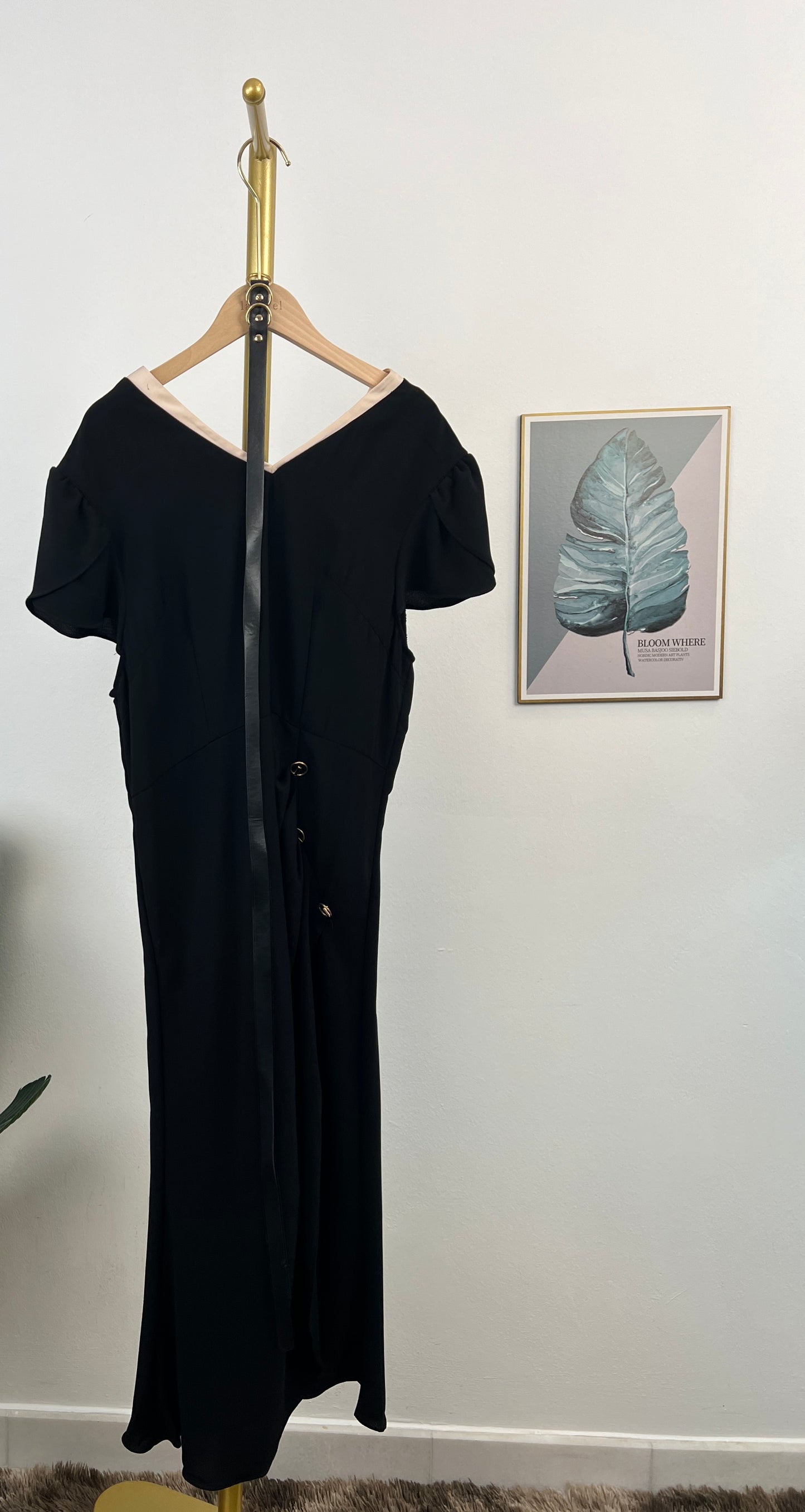 Lyc4598 Premium Short Sleeve Dress with belt