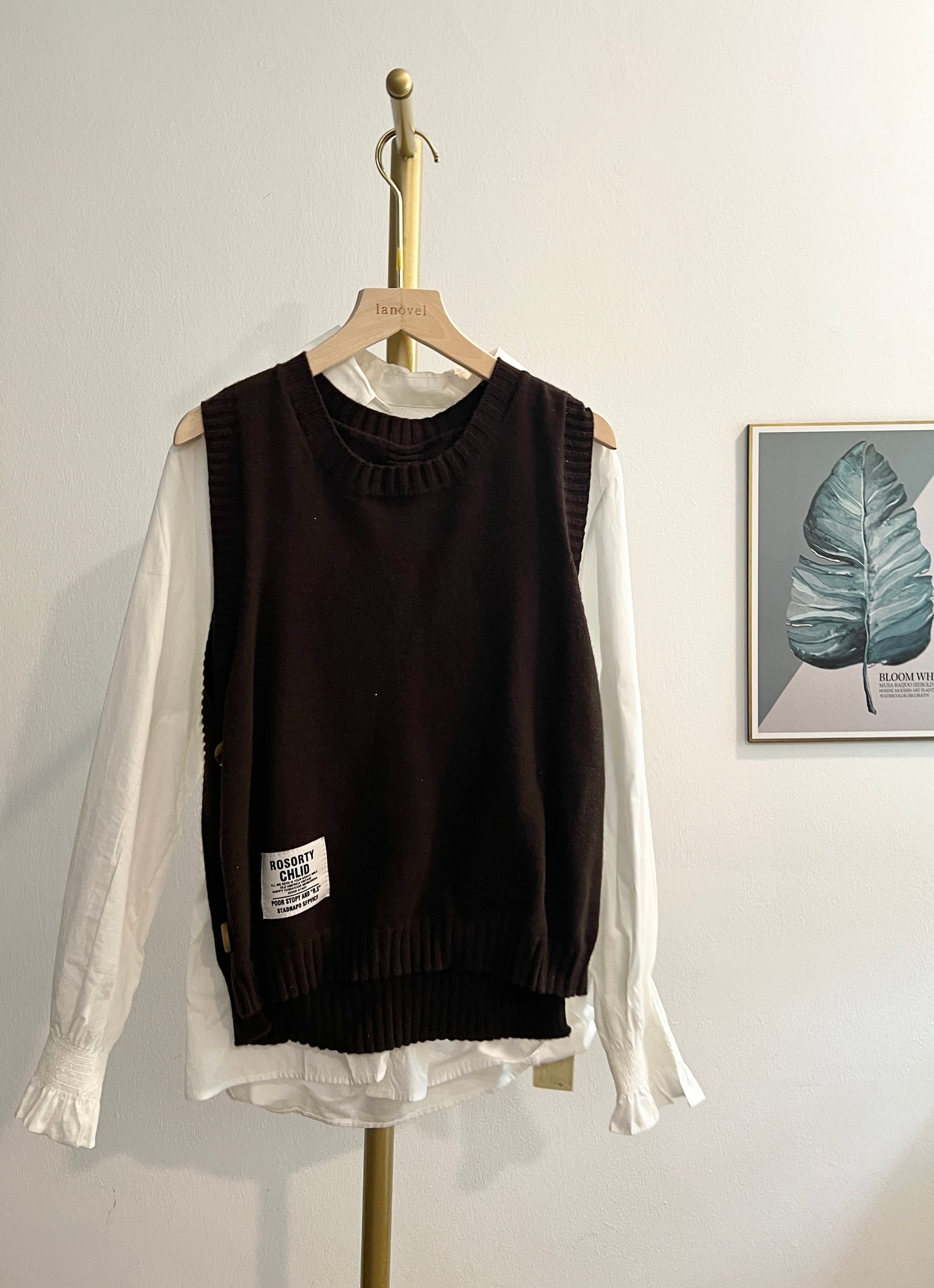 T5810 针织马甲 + 衬衫 Vest + Shirt