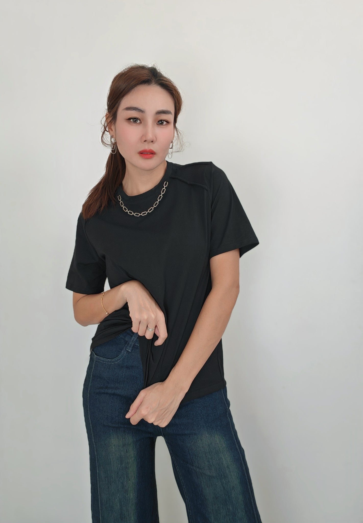 Z256+?】Z256 S8371 Short Sleeve Top 短袖衫(項鏈隨机送)