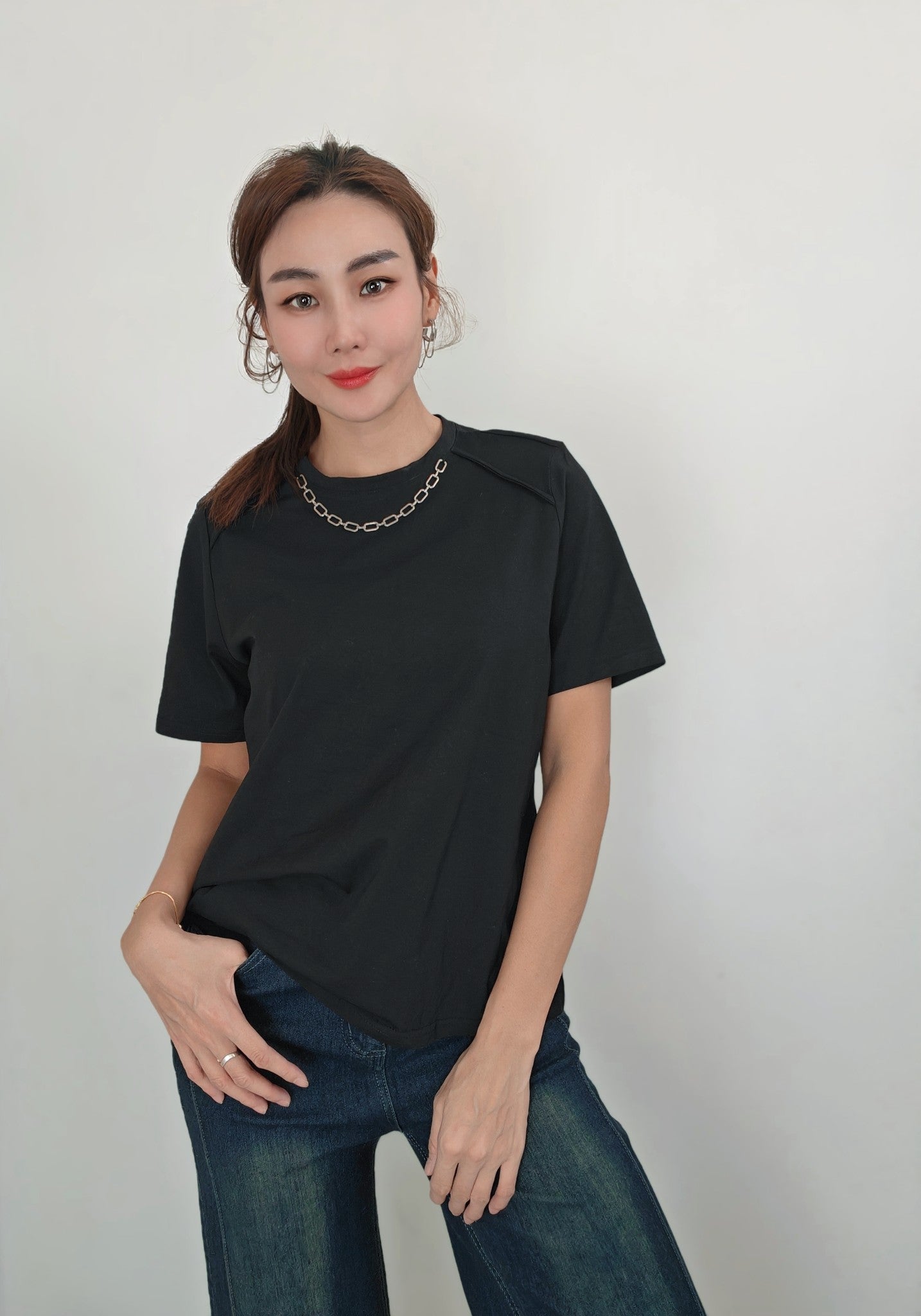 Z256+?】Z256 S8371 Short Sleeve Top 短袖衫(項鏈隨机送)