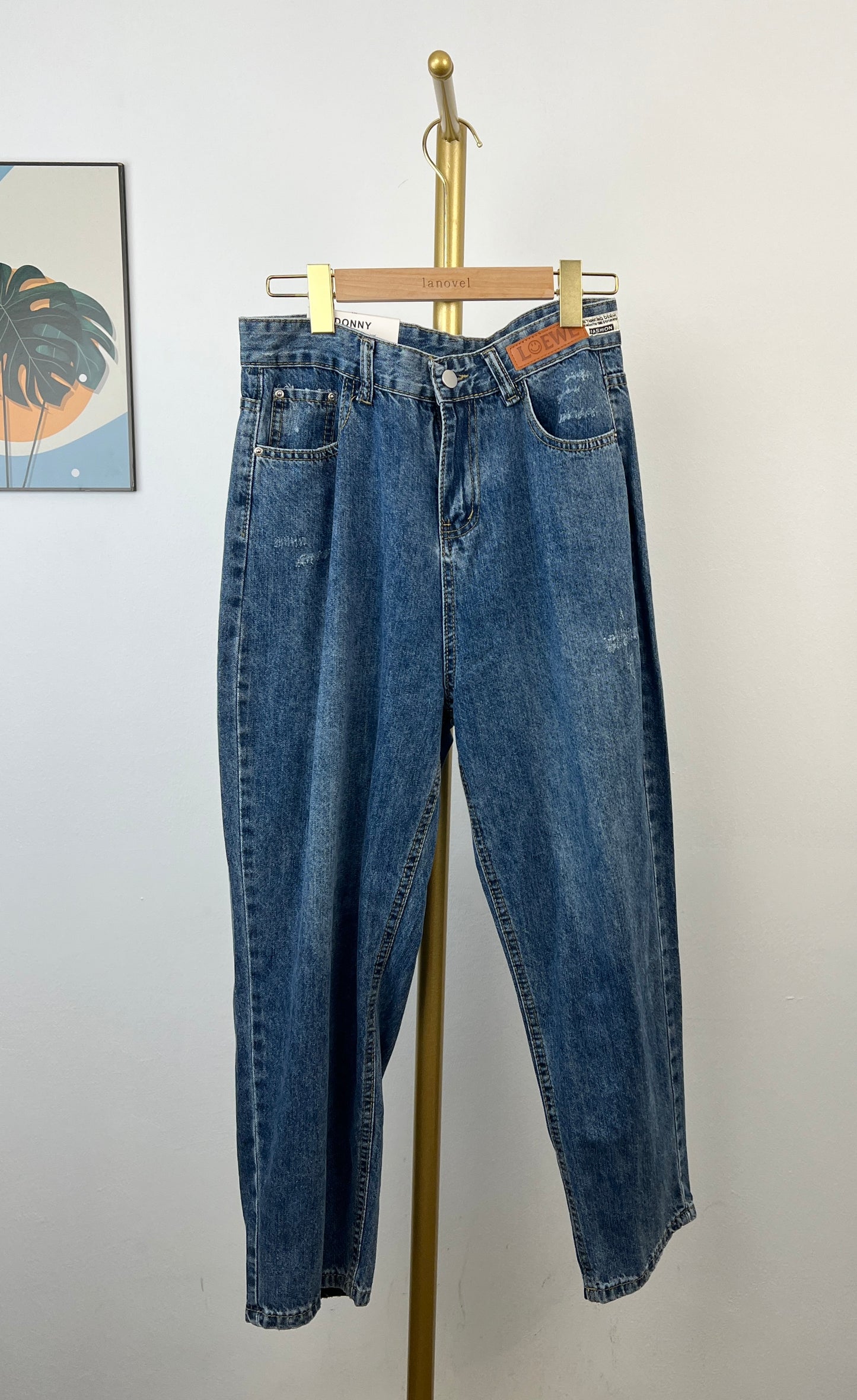 P3997-High Waist Long Jean