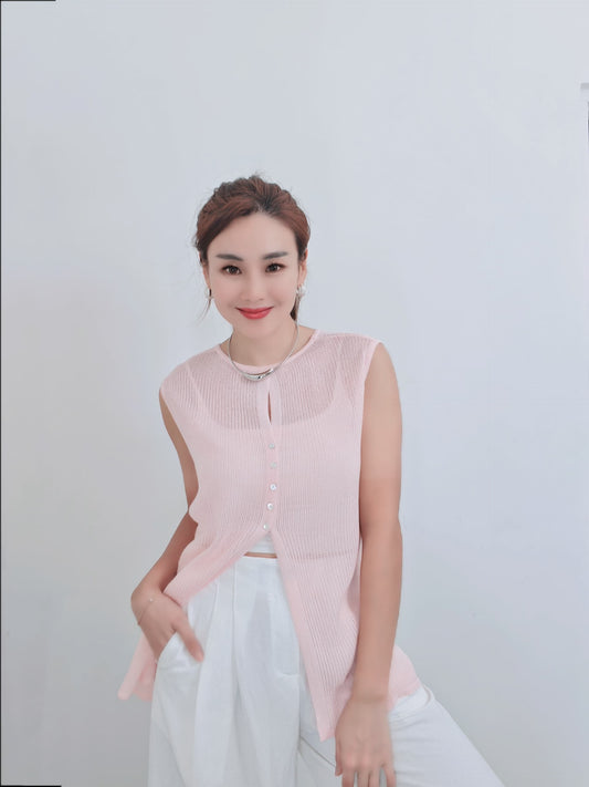T6757 镂空 Sleeveless Top