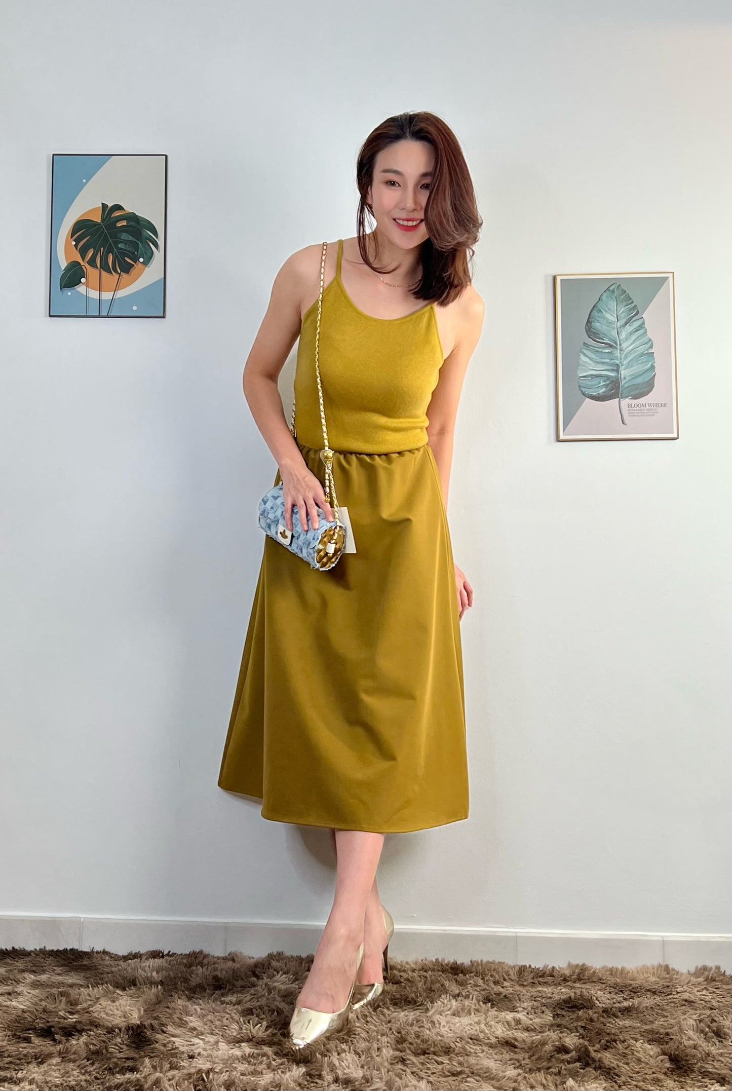 LYC5657 Panelled Suspender Long Dress