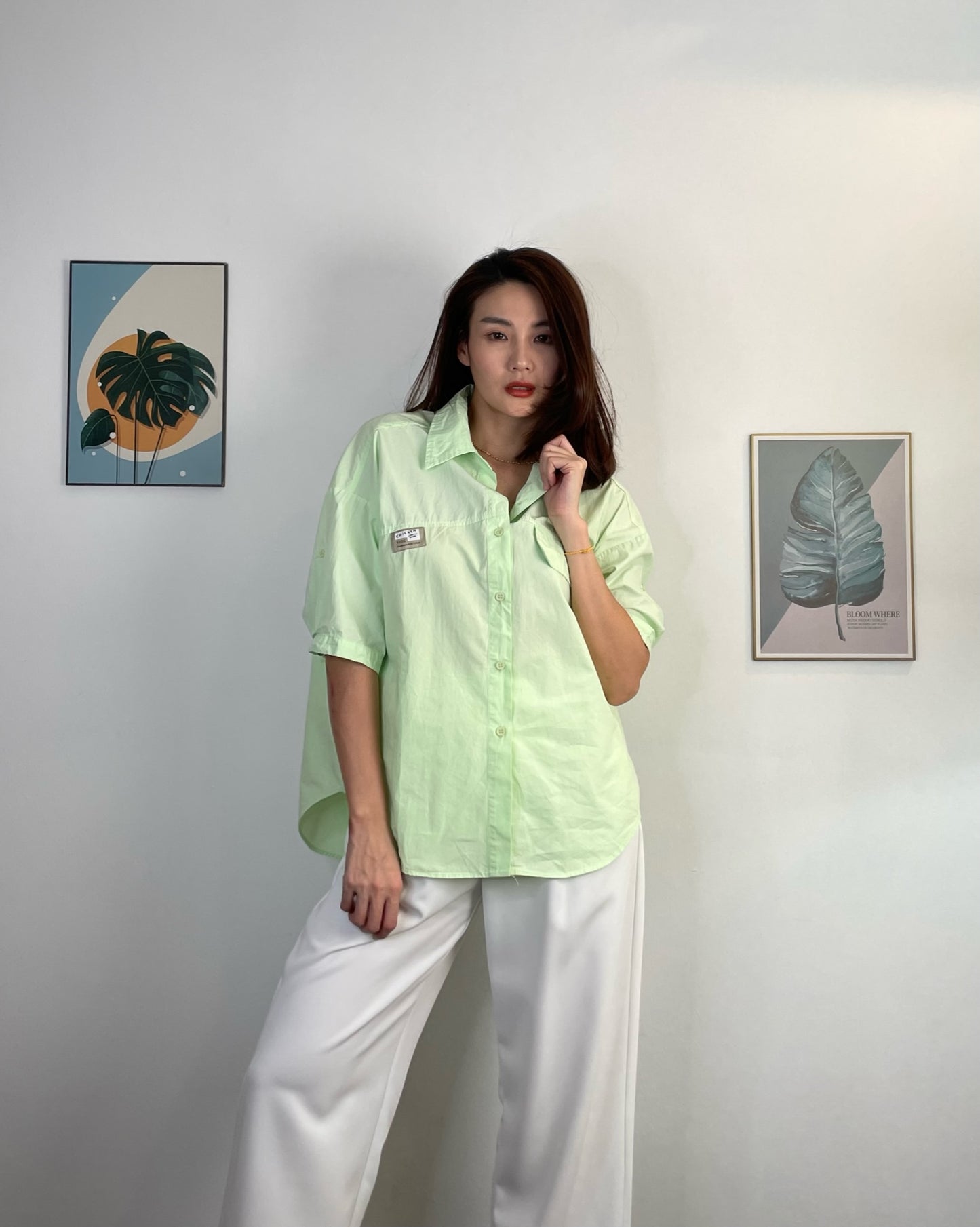 T5296 Korean-style Short Sleeve Top