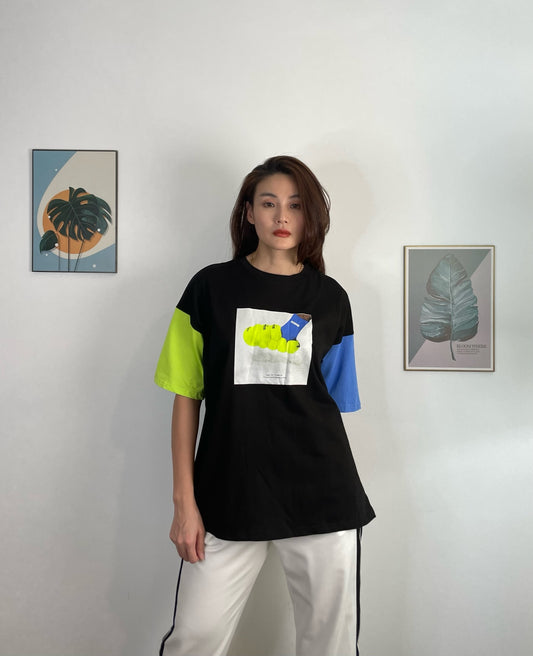 T5921 Oversized Short-sleeve Graphic T-shirt