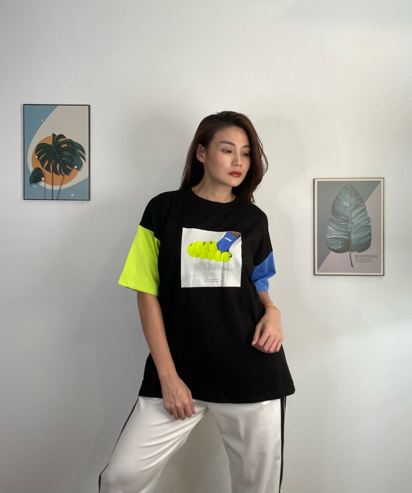 T5921 Oversized Short-sleeve Graphic T-shirt