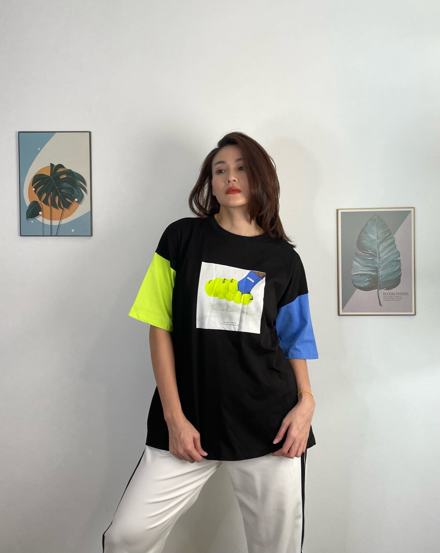 T5921 Oversized Short-sleeve Graphic T-shirt