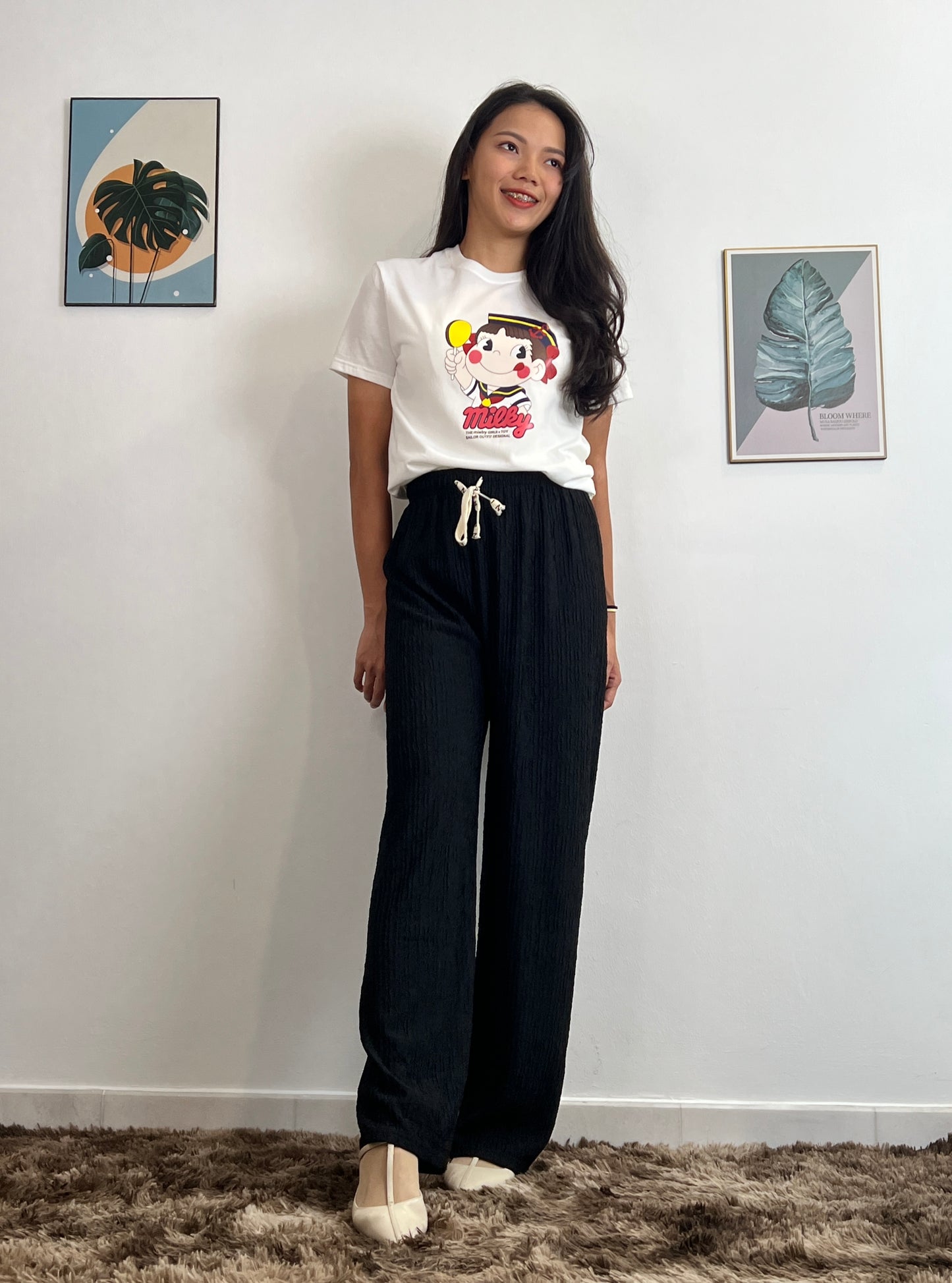 P4476 Wide-Leg Casual Sweatpants