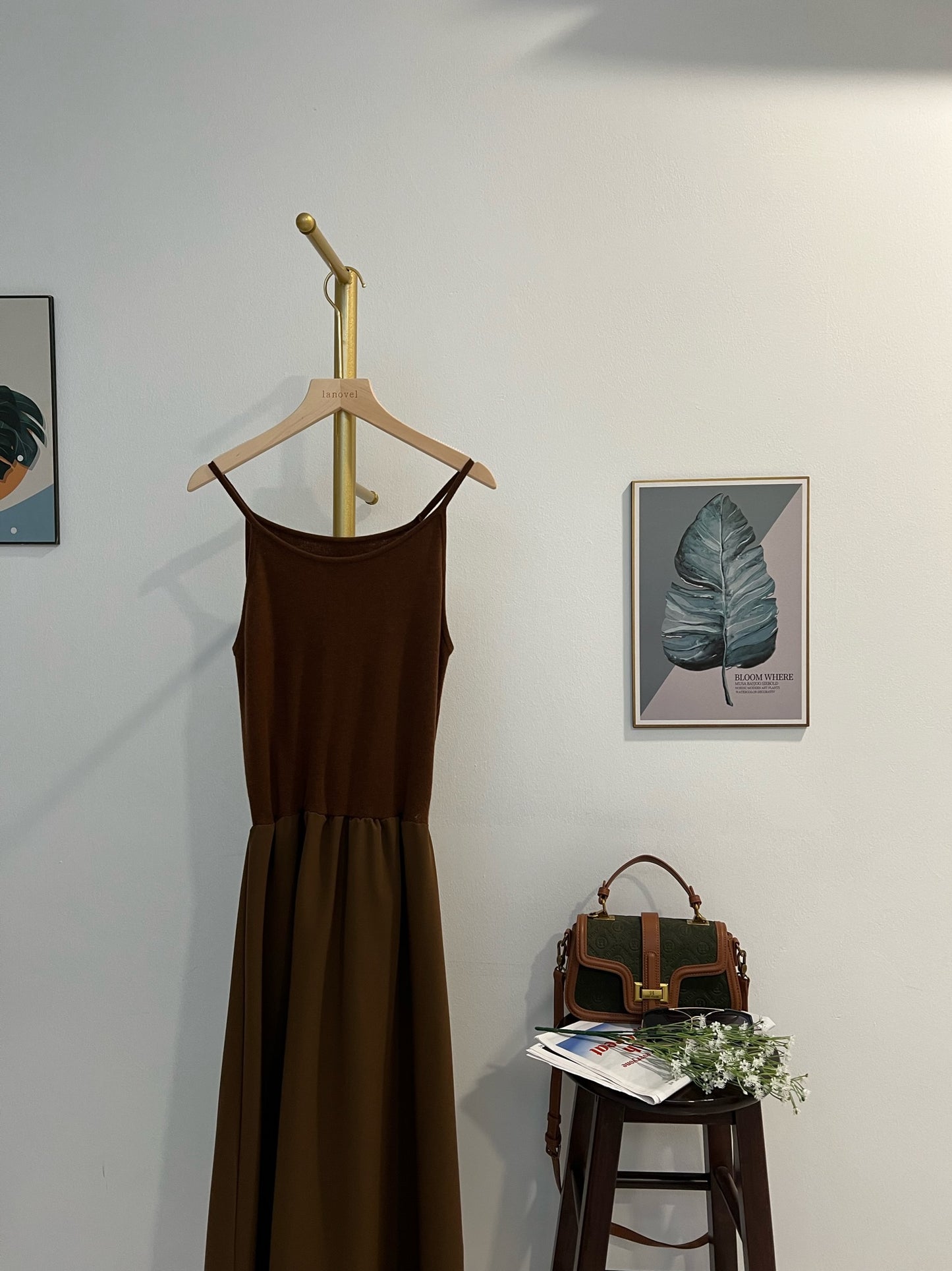 LYC5657 Panelled Suspender Long Dress