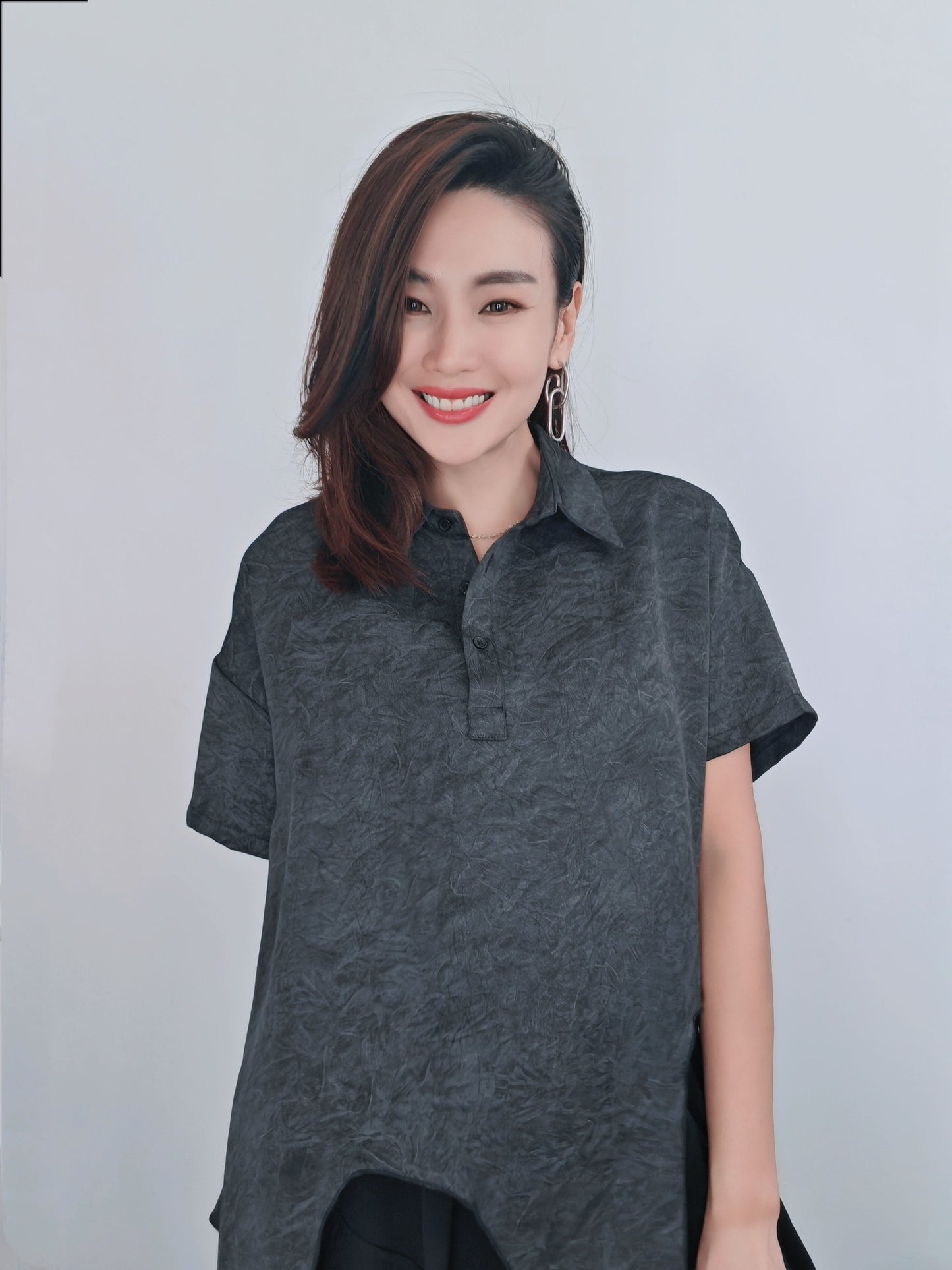 Z37 21013  Top 衬衣 Black