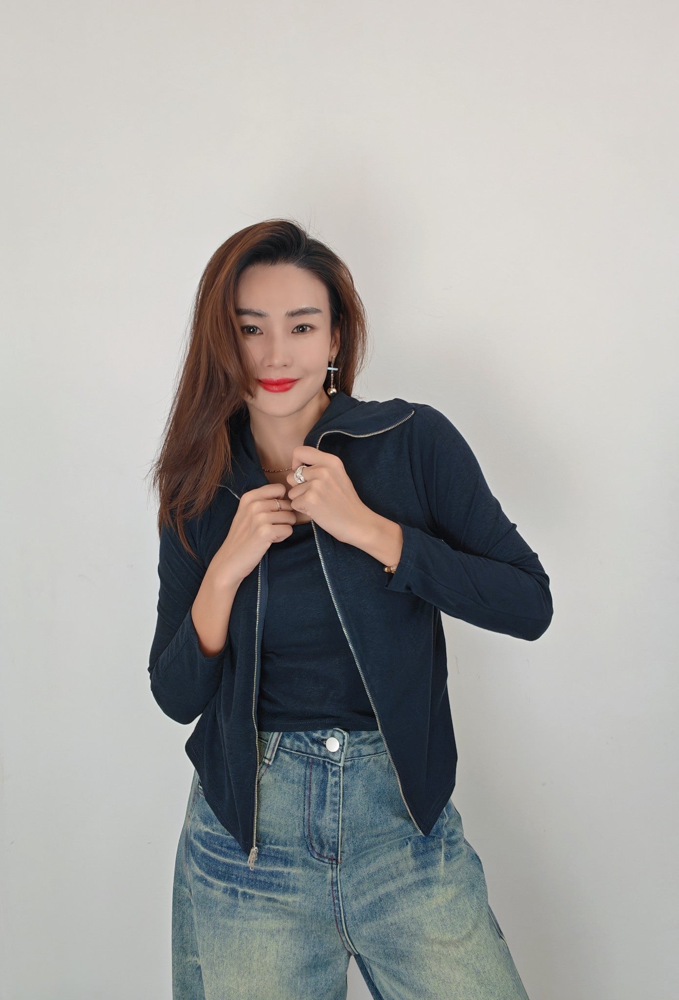 Z526 869 Top 假2件上衣