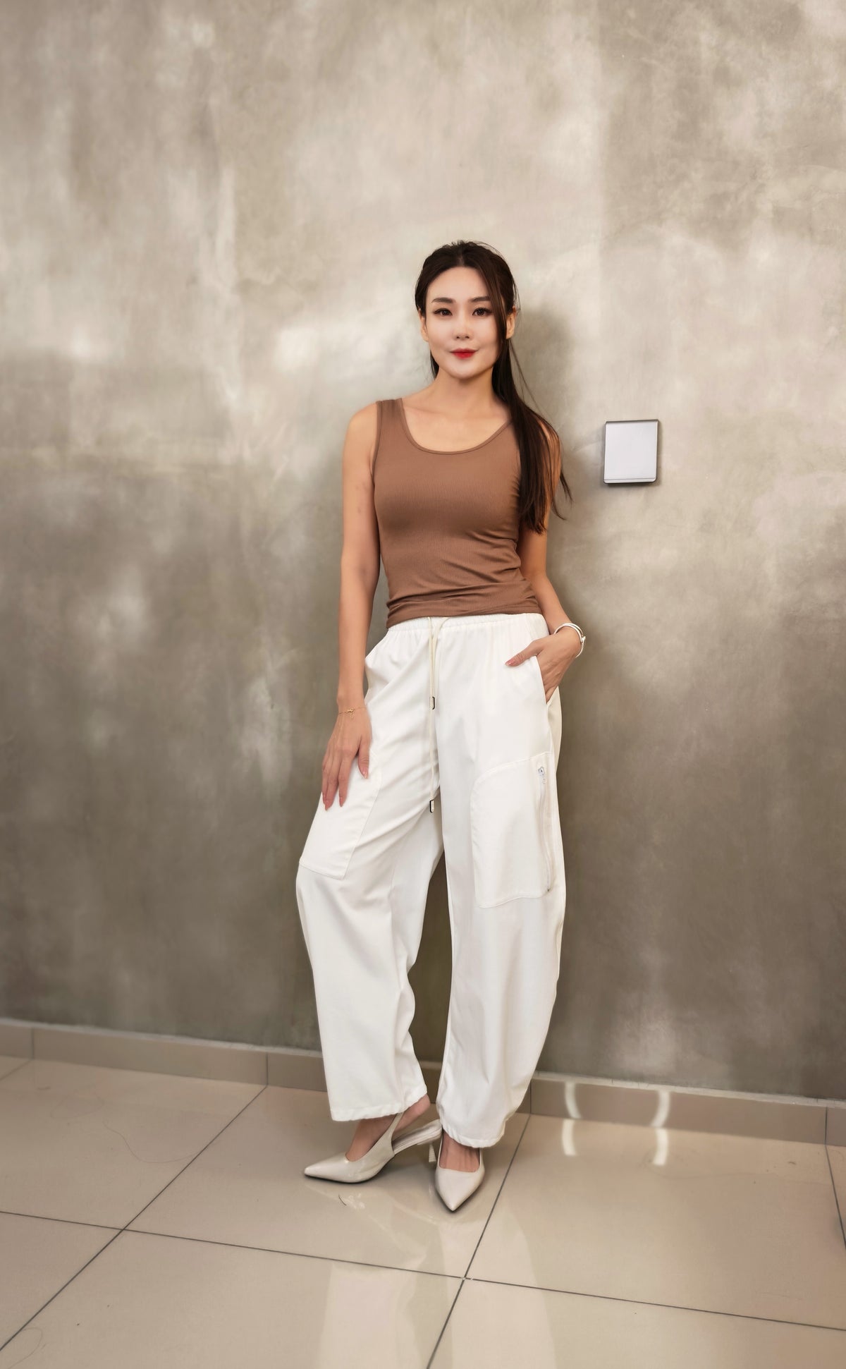 Z791 6001 Pants 拉鏈弯刀裤