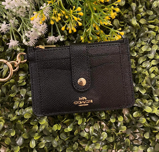 Coach Black Attachment Card Case