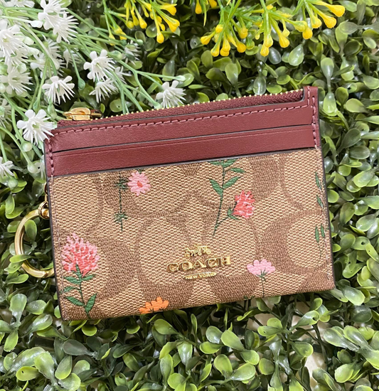 Coach Signature Canvas Wildflower Cardholder