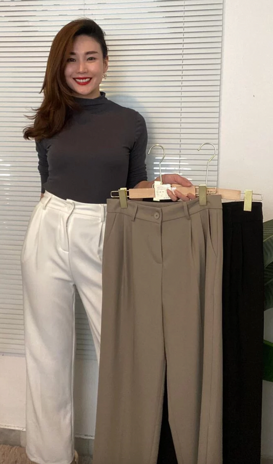 P4057 Wide-Leg Suit Pants