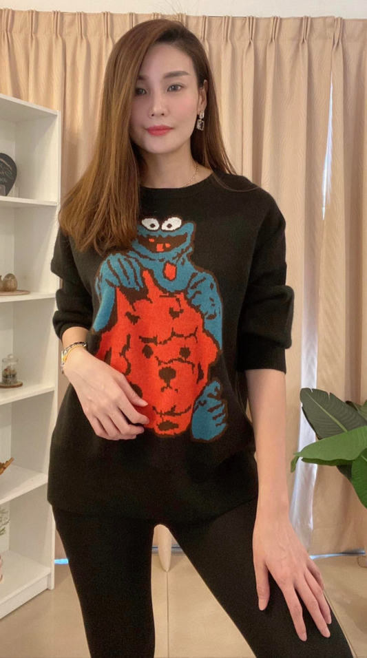 T4233 Sesame Street Knitted Sweater